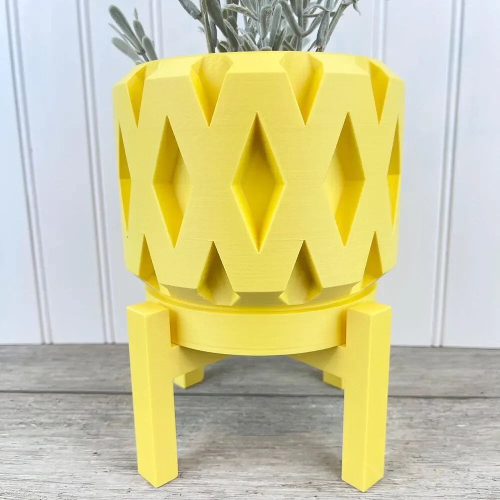 Indoor Flower Pot w/ Drainage Hole and Drip Tray , Rano Planter Pot